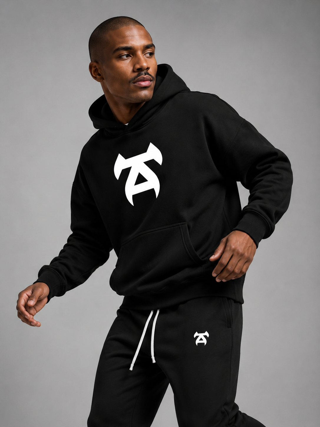 TURFF™ Dark Logo Fleece Hoodie