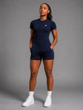 TURFF™ Women's Alternate Dark Quarter-Zip Short Sleeve Romper