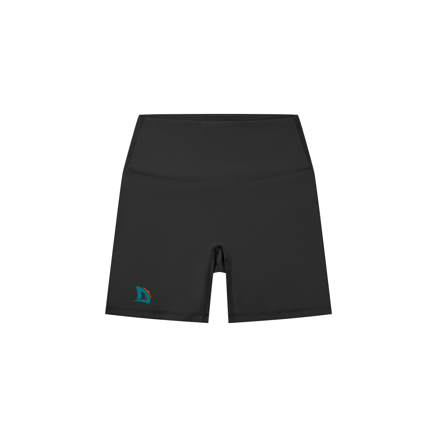 TURFF™ Women's Dark High-Waisted Biker Shorts - Dolphins