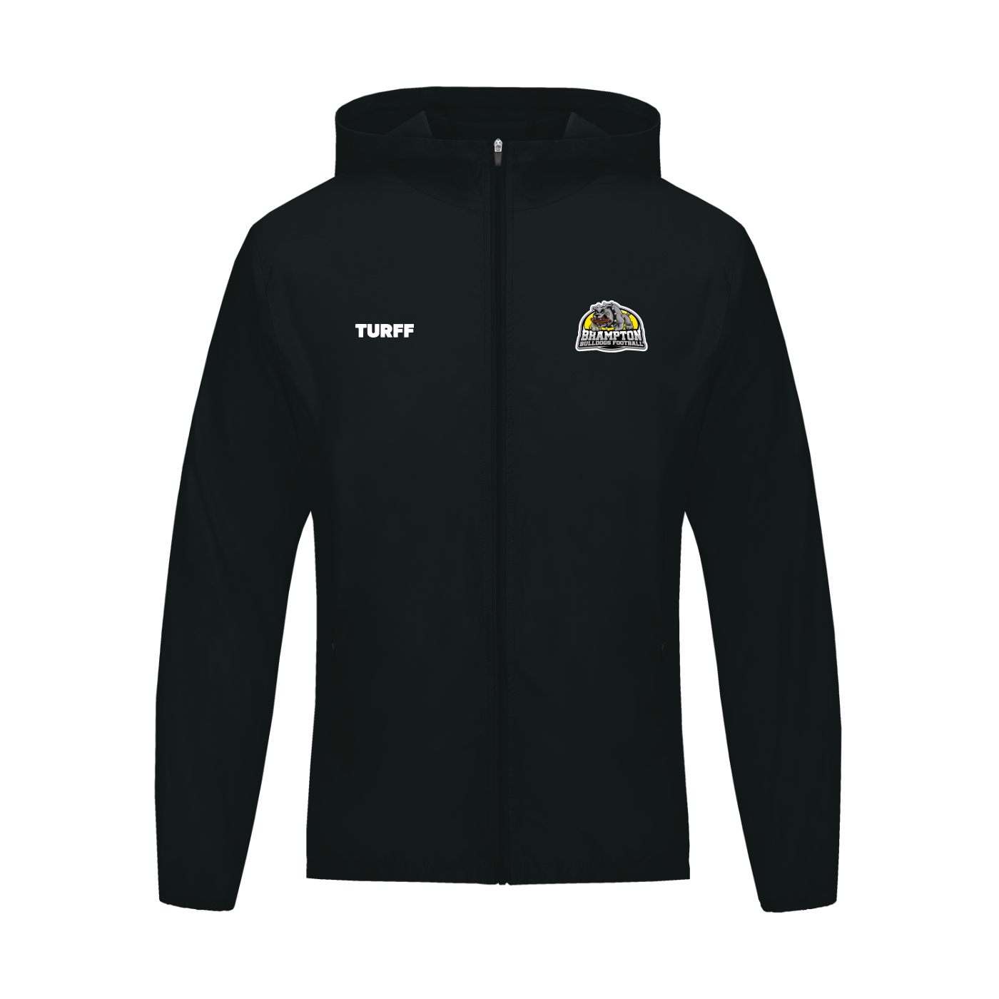 TURFF™ Dark Hooded Windbreaker - Bulldogs