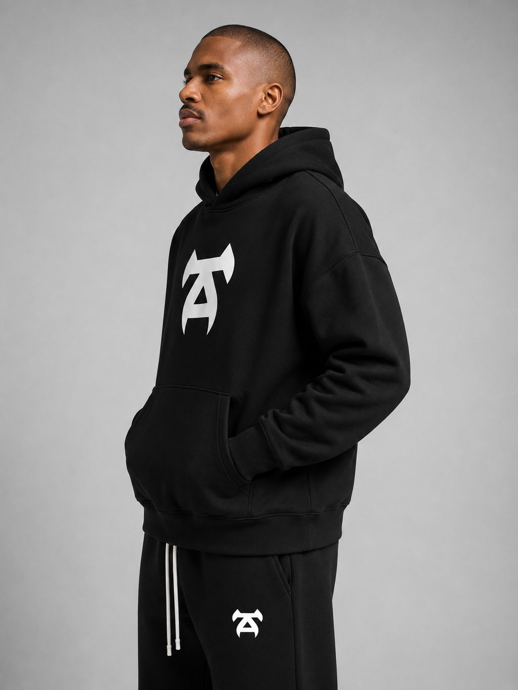 TURFF™ Dark Logo Fleece Hoodie