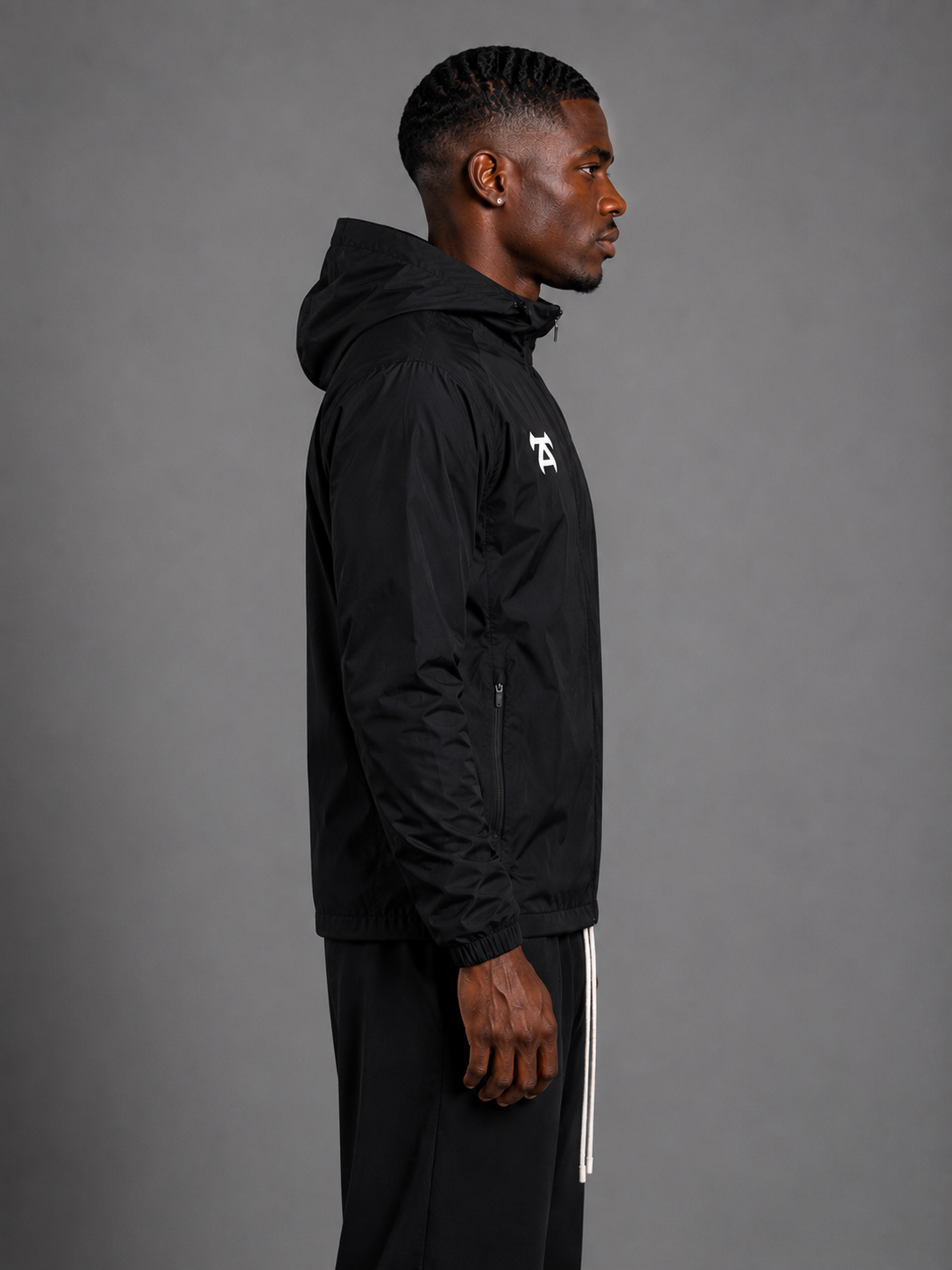 TURFF™ Dark Logo Hooded Windbreaker