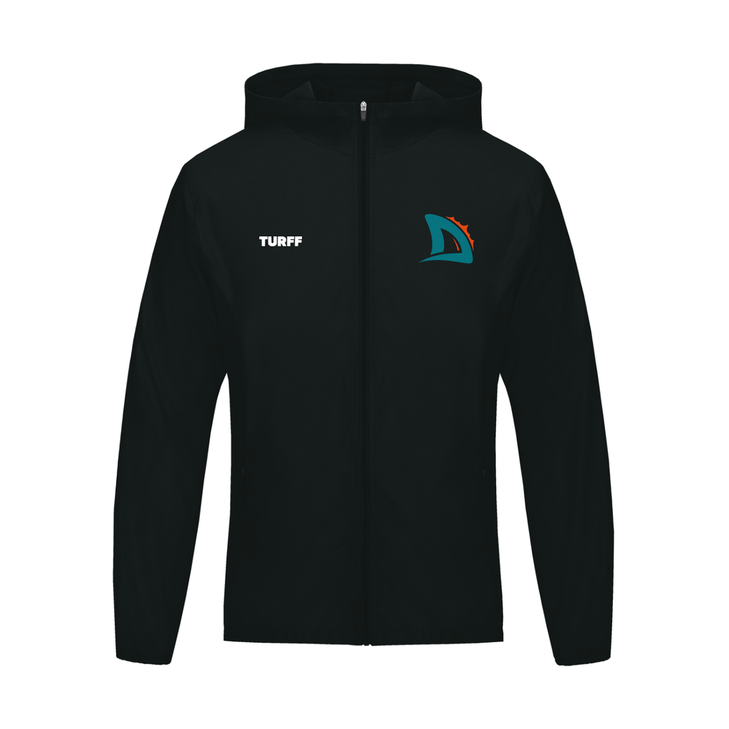 TURFF™ Dark Hooded Windbreaker - Dolphins